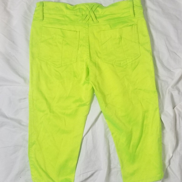 Neon Green Yellow Tripp Nyc Pants Sz 30 - Picture 2 of 4